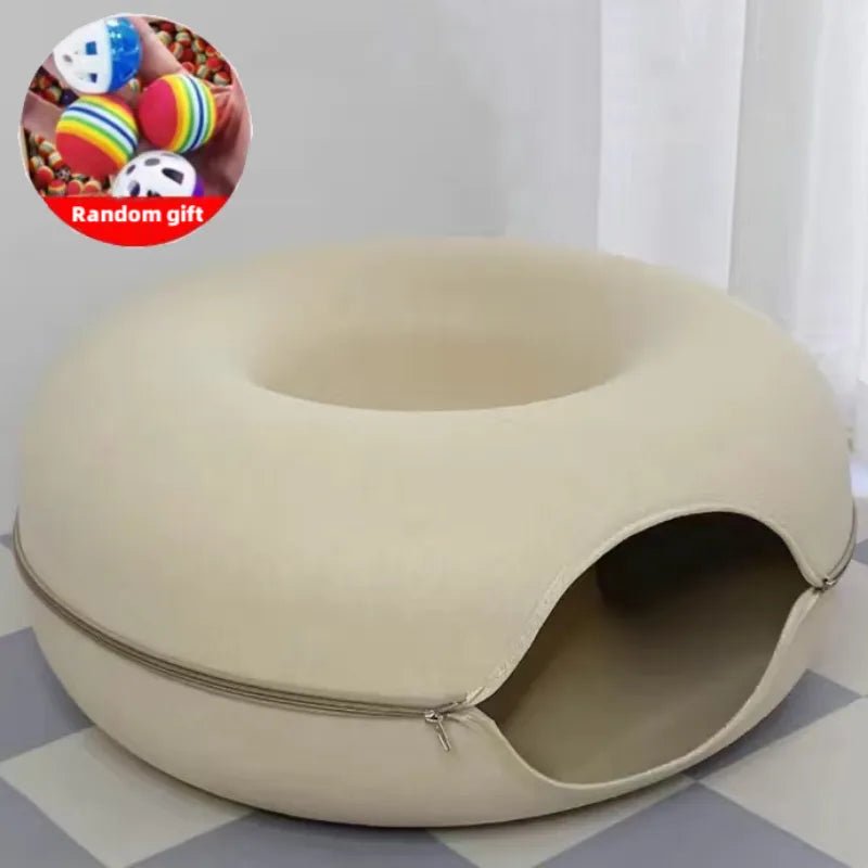 Donut-Shaped Tunnel Cat Bed - My Pet Is Very Cute