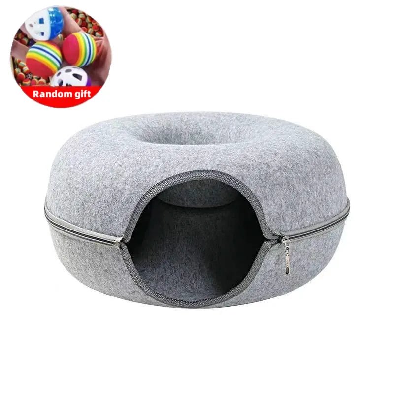 Donut-Shaped Tunnel Cat Bed - My Pet Is Very Cute