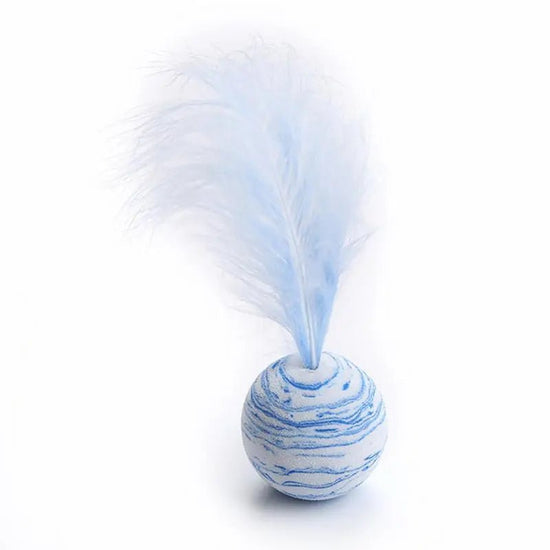 Funny Cat Toy - Feather Ball - My Pet Is Very Cute