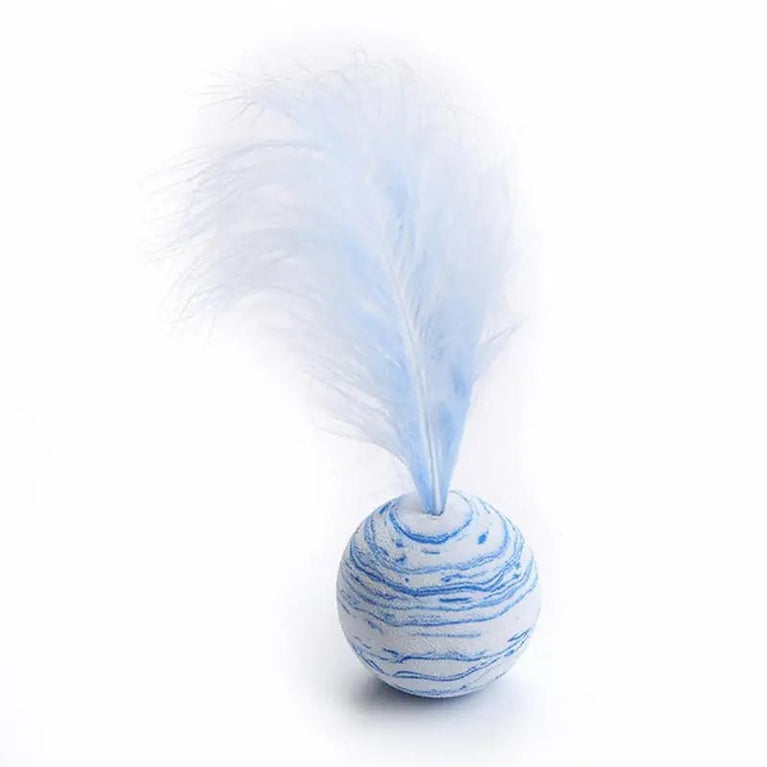 Funny Cat Toy - Feather Ball - My Pet Is Very Cute